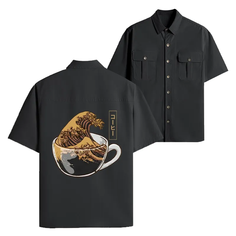 Tokyo-Tiger Coffee Wave Work Shirt