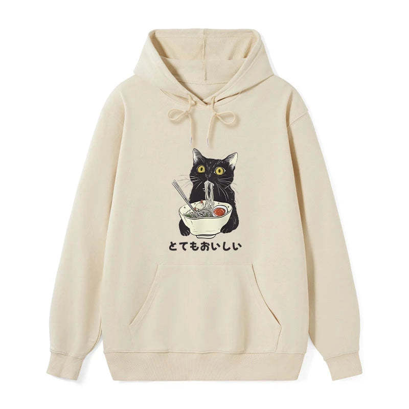 Tokyo-Tiger Cats Eat Ramen Noodles Classic Hoodie