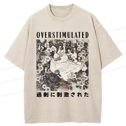 Tokyo-Tiger Overthinking Duck Washed T-Shirt