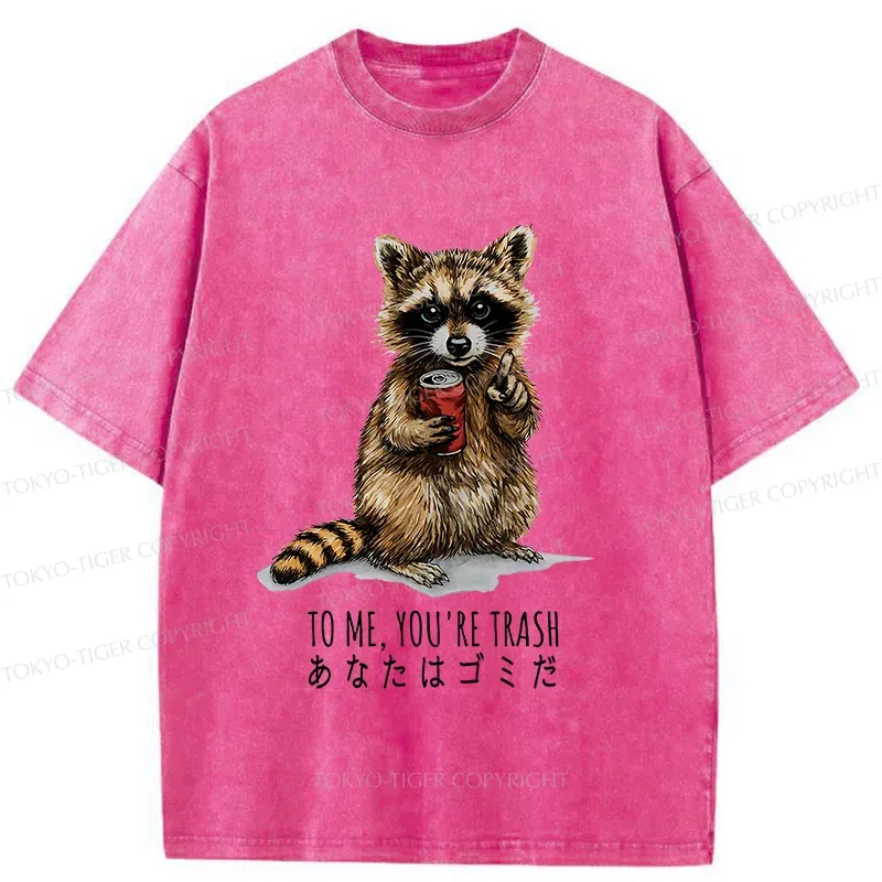 Tokyo-Tiger Raccoon's Favorite Trash Washed T-Shirt