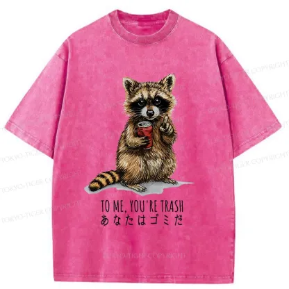 Tokyo-Tiger Raccoon's Favorite Trash Washed T-Shirt