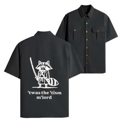 Tokyo-Tiger Focused Samurai Raccoon Work Shirt