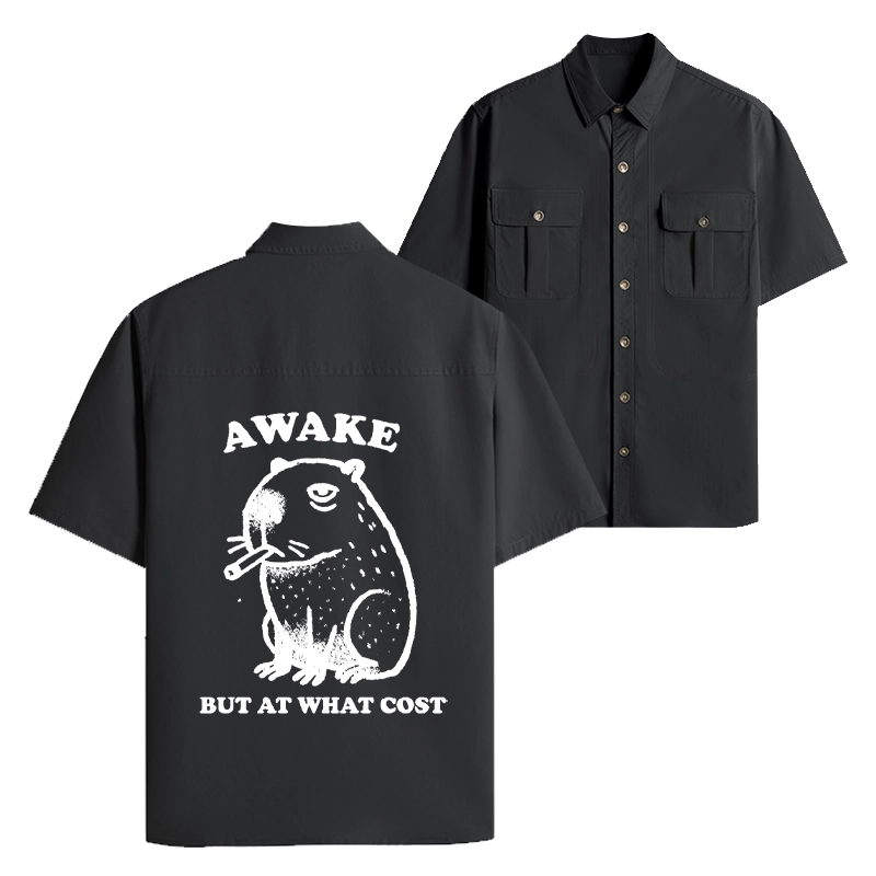 Tokyo-Tiger Smoking Capybara Work Shirt