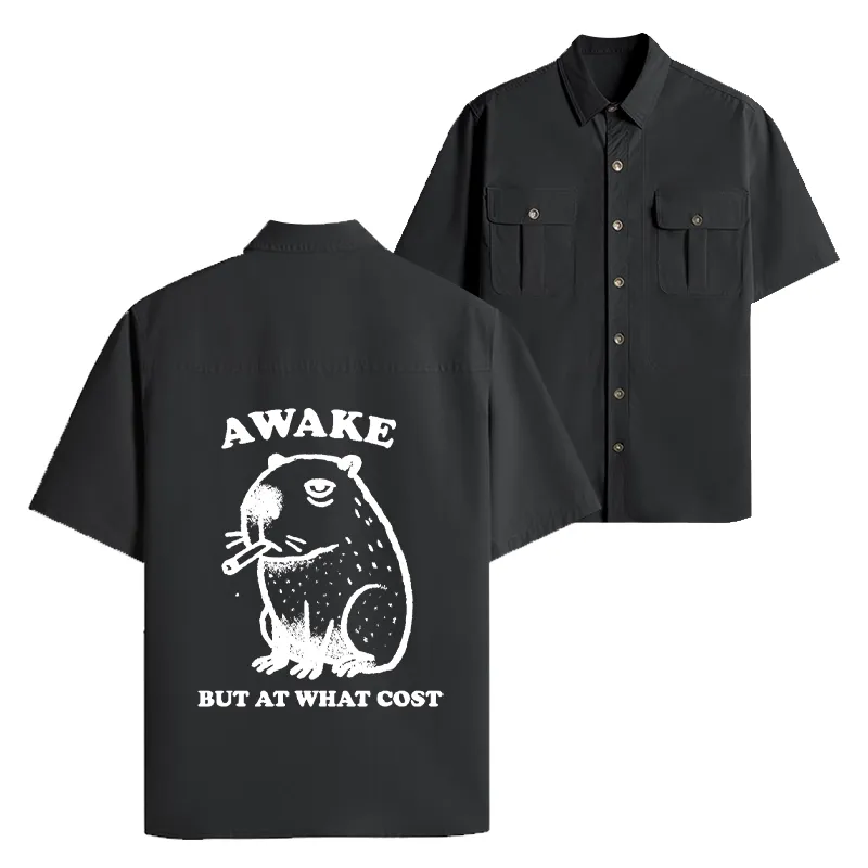 Tokyo-Tiger Smoking Capybara Work Shirt