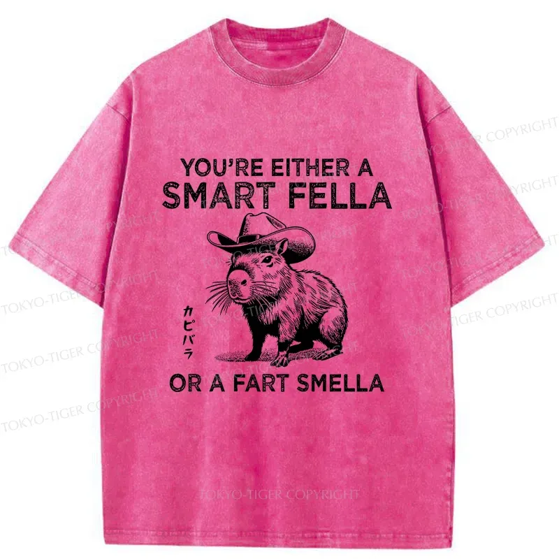 Tokyo-Tiger Smart Capybara Washed T-Shirt