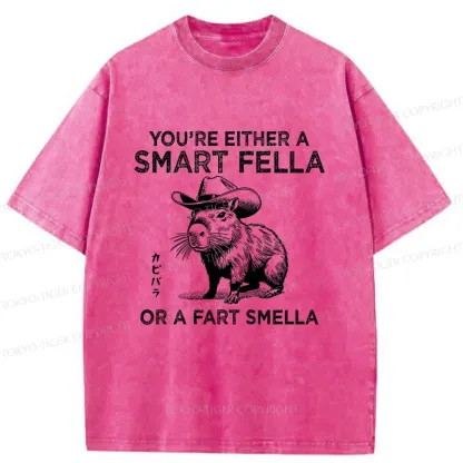 Tokyo-Tiger Smart Capybara Washed T-Shirt