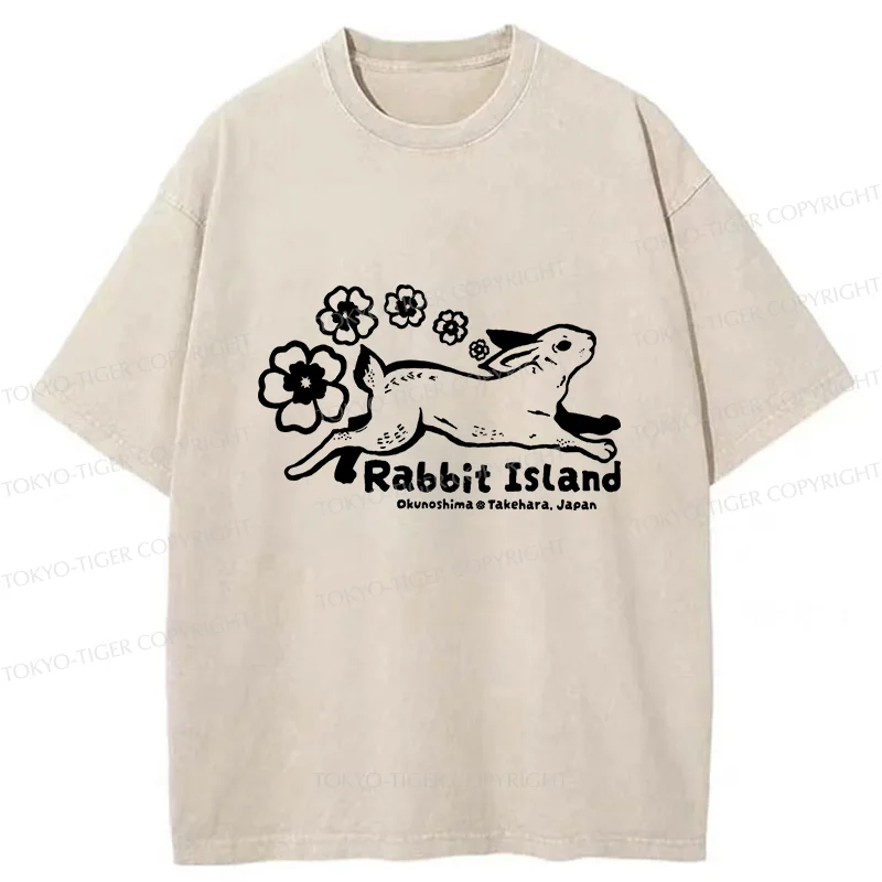 Tokyo-Tiger Rabbit Island Washed T-Shirt