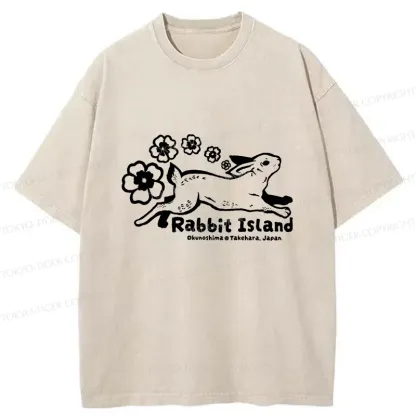 Tokyo-Tiger Rabbit Island Washed T-Shirt