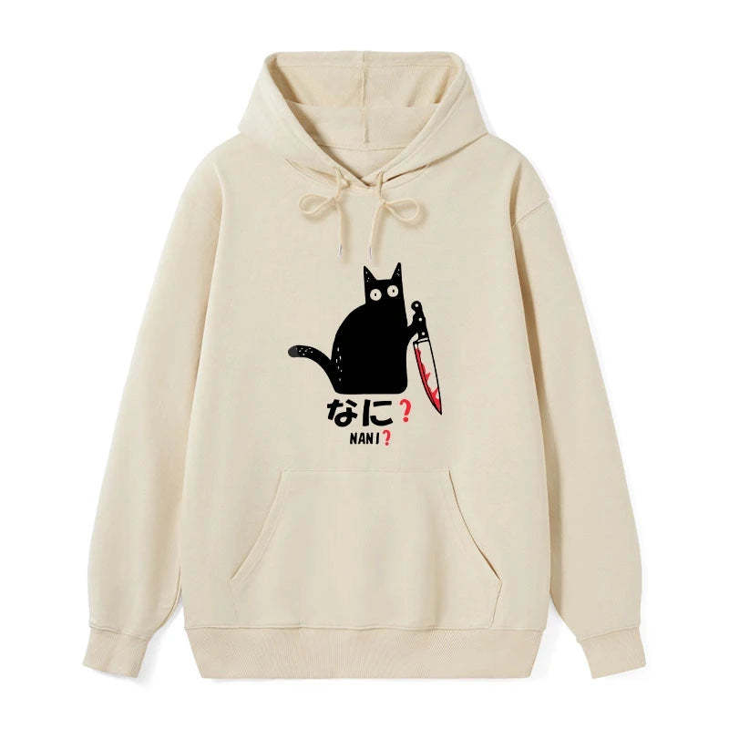 Tokyo-Tiger A Puzzled Cat Holding A Knife Classic Hoodie