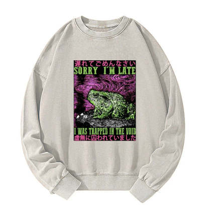Tokyo-Tiger Frogs Trapped In The Void Washed Sweatshirt