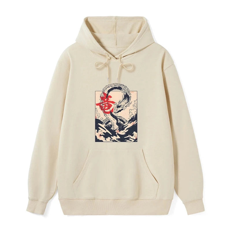 Tokyo-Tiger Sea Dragon Japanese Classic Hoodie