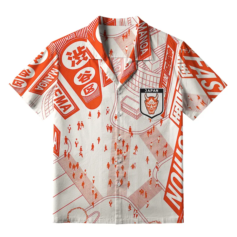 Tokyo-Tiger Shibuya Crossing Aloha Hawaiian Shirt