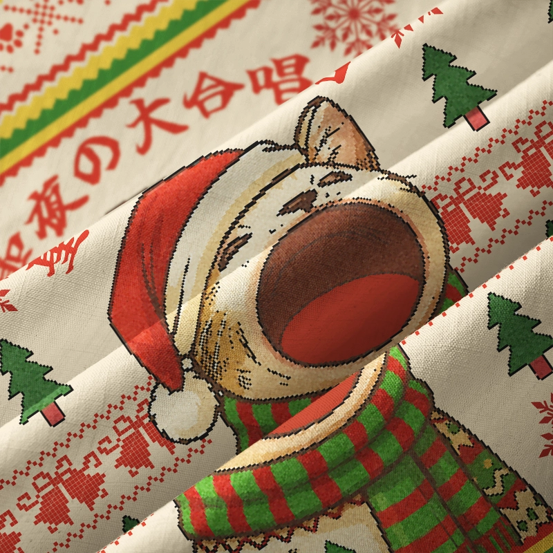 Tokyo-Tiger Christmas Cantata Christmas Button-up Shirt
