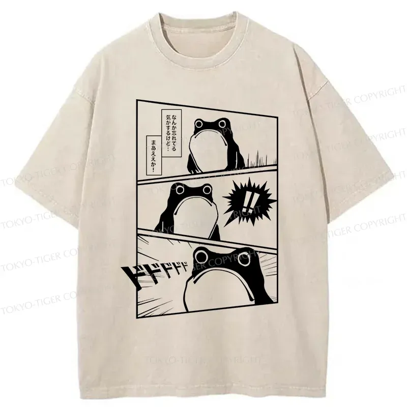 Tokyo-Tiger Shocked Frog Washed T-Shirt