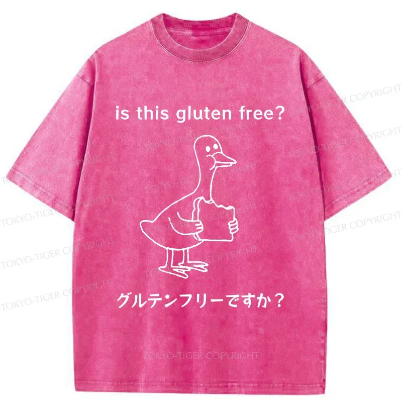 Tokyo-Tiger Avoid Gluten Product Washed T-Shirt