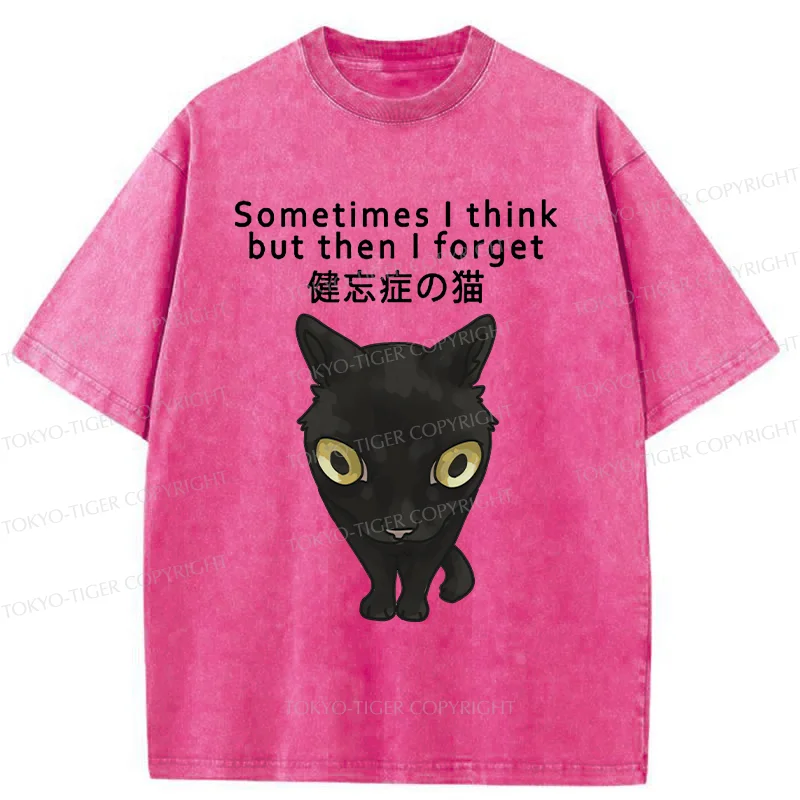 Tokyo-Tiger Amnesiac Cat Washed T-Shirt