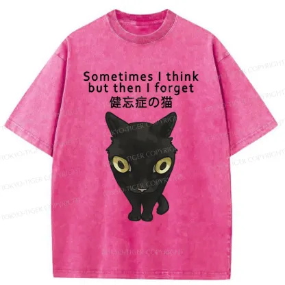 Tokyo-Tiger Amnesiac Cat Washed T-Shirt