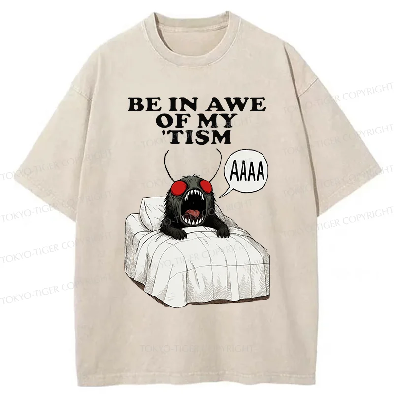 Tokyo-Tiger Mothman Wakes Up Washed T-Shirt