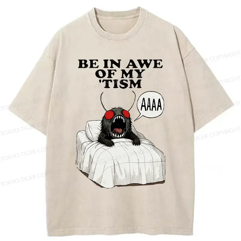 Tokyo-Tiger Mothman Wakes Up Washed T-Shirt