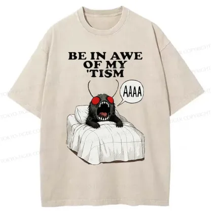 Tokyo-Tiger Mothman Wakes Up Washed T-Shirt