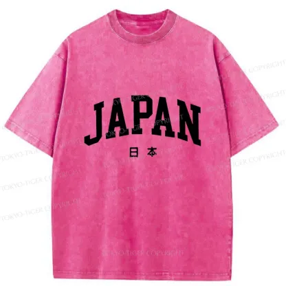 Tokyo-Tiger Simple Japan Washed T-Shirt