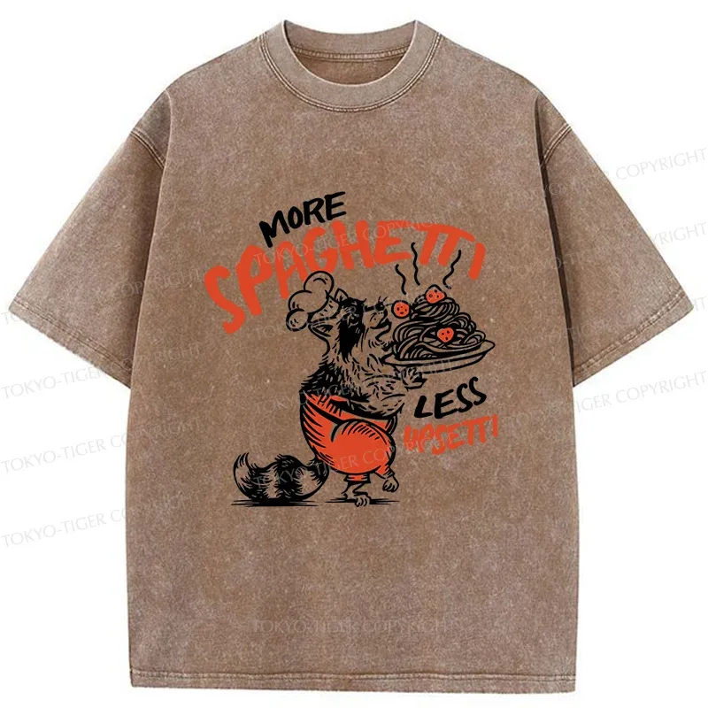 Tokyo-Tiger Raccoon Chef Washed T-Shirt