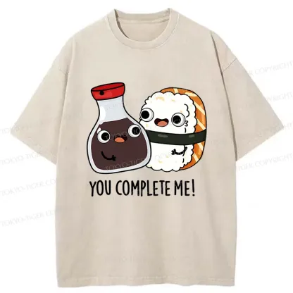 Tokyo-Tiger Soy Sauce And Sushi Washed T-Shirt