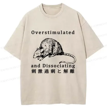 Tokyo-Tiger Stimulated Mice Washed T-Shirt