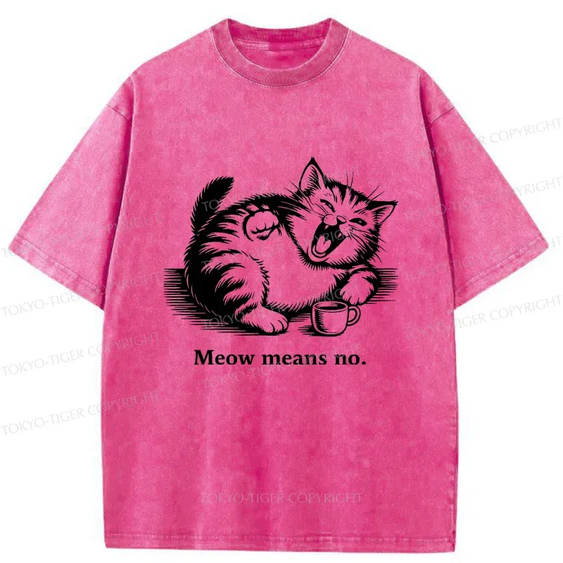 Tokyo-Tiger Laughing Cat Washed T-Shirt