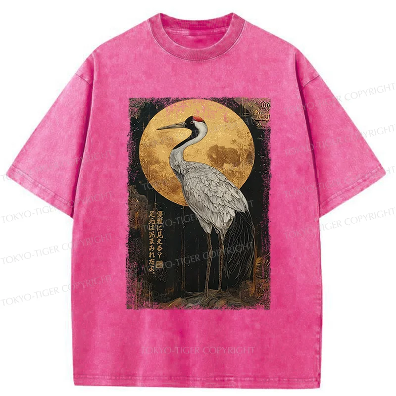 Tokyo-Tiger Vintage Japanese Crane Washed T-Shirt