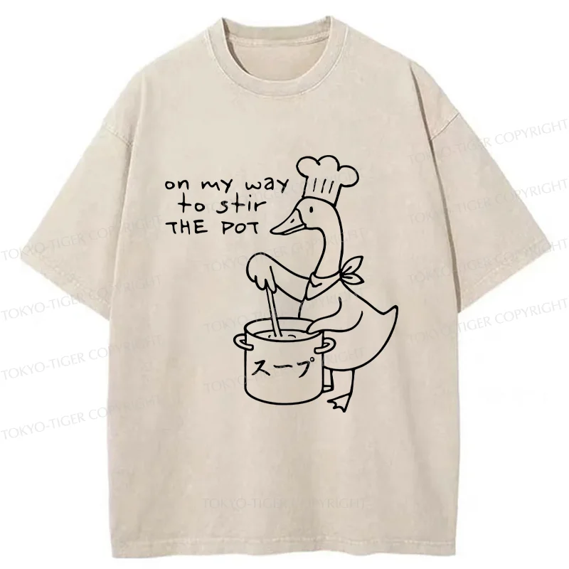 Tokyo-Tiger Goose Chef Washed T-Shirt