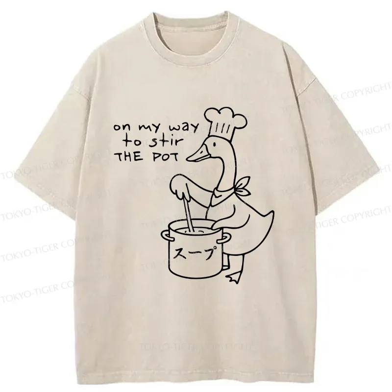 Tokyo-Tiger Goose Chef Washed T-Shirt