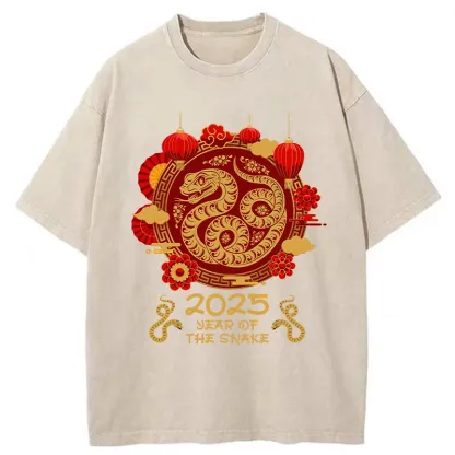Tokyo-Tiger Year Of The Snake Washed T-Shirt