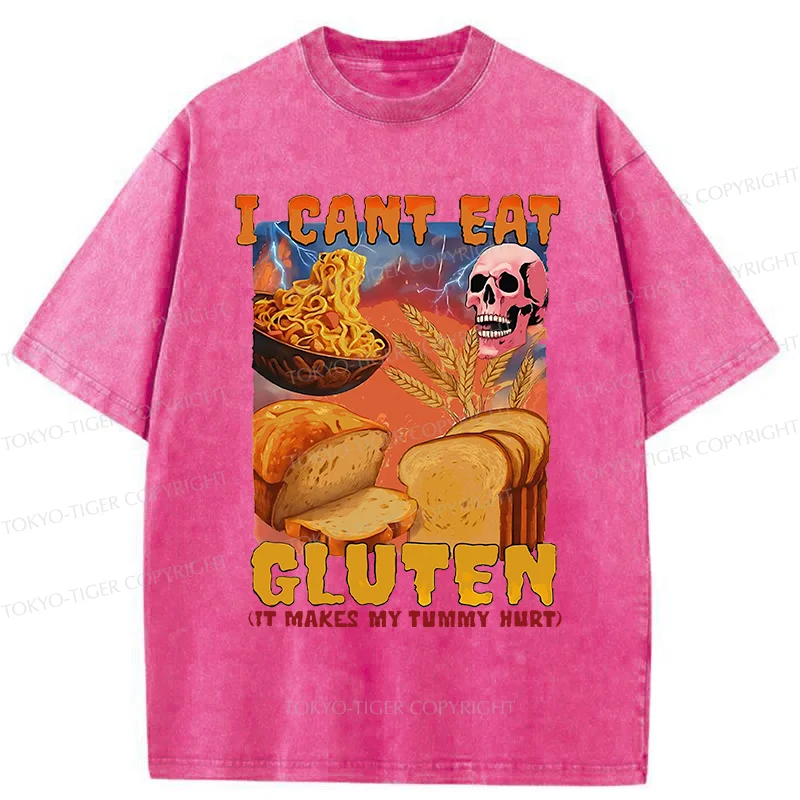 Tokyo-Tiger I Can't Eat Gluten Washed T-Shirt