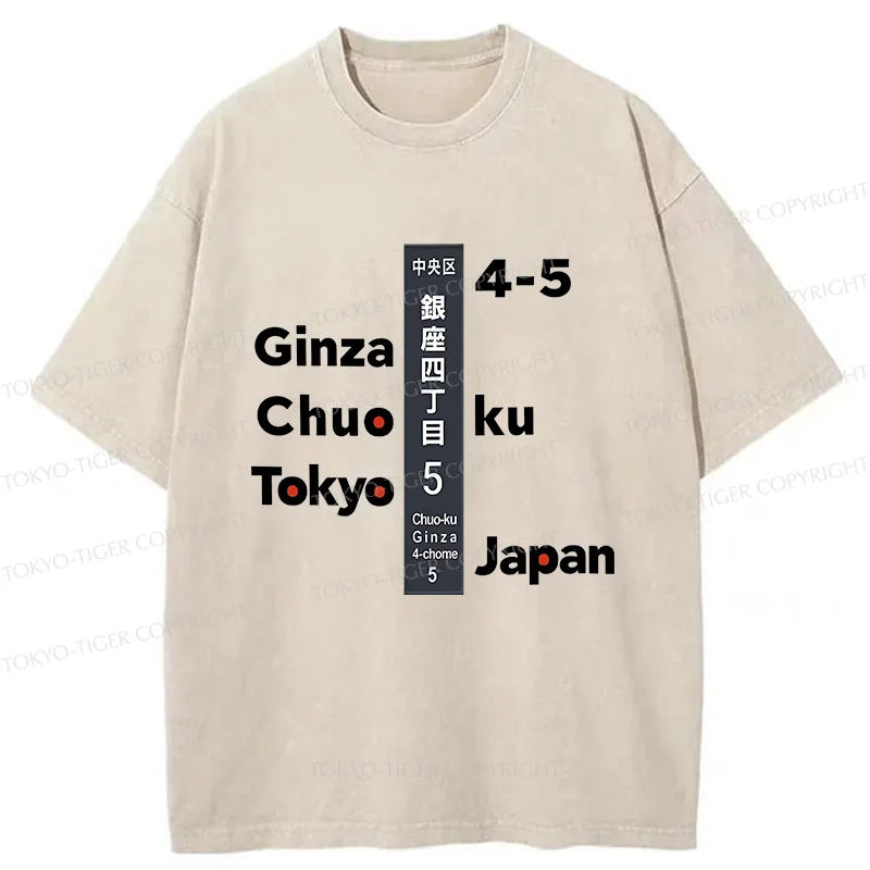 Tokyo-Tiger Ginza Tokyo Washed T-Shirt