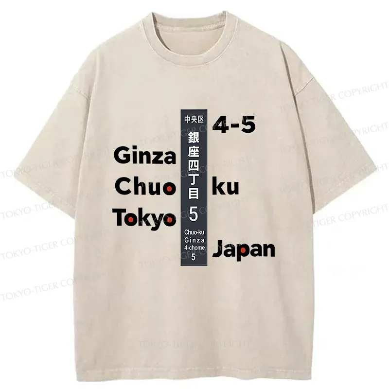 Tokyo-Tiger Ginza Tokyo Washed T-Shirt Sale
