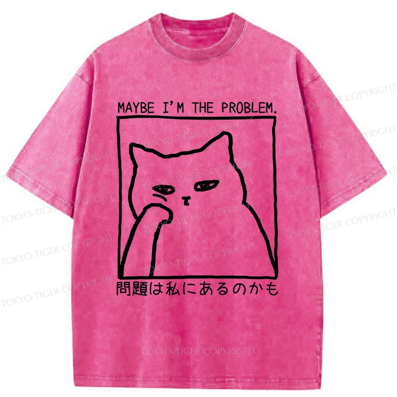 Tokyo-Tiger Cat Is Doubting Itself Washed T-Shirt