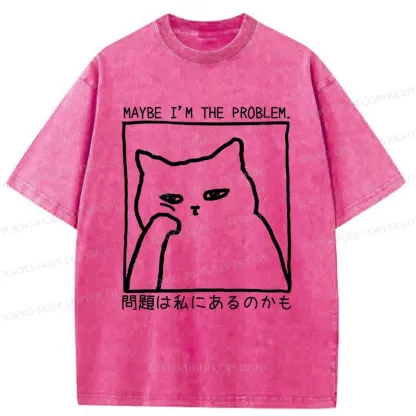 Tokyo-Tiger Cat Is Doubting Itself Washed T-Shirt