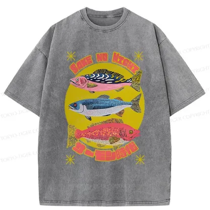 Tokyo-Tiger Vintage Japanese Sardines Washed T-Shirt
