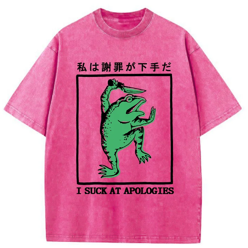 Tokyo-Tiger I Suck At Apologies Washed T-Shirt