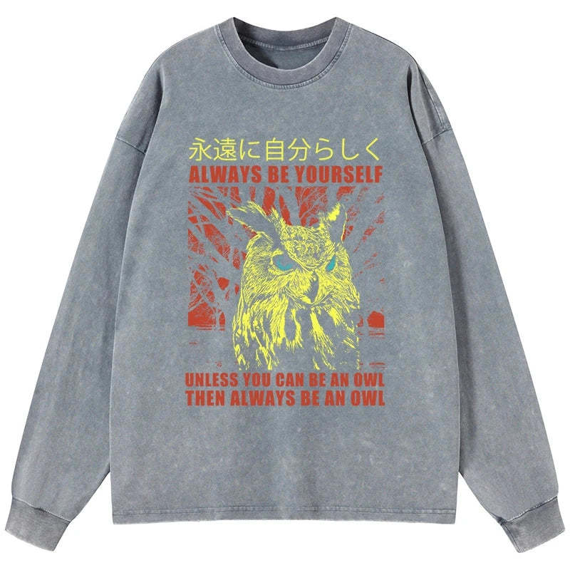 Tokyo-Tiger Always Be Yourself Japanese Washed Long Sleeve T-Shirt