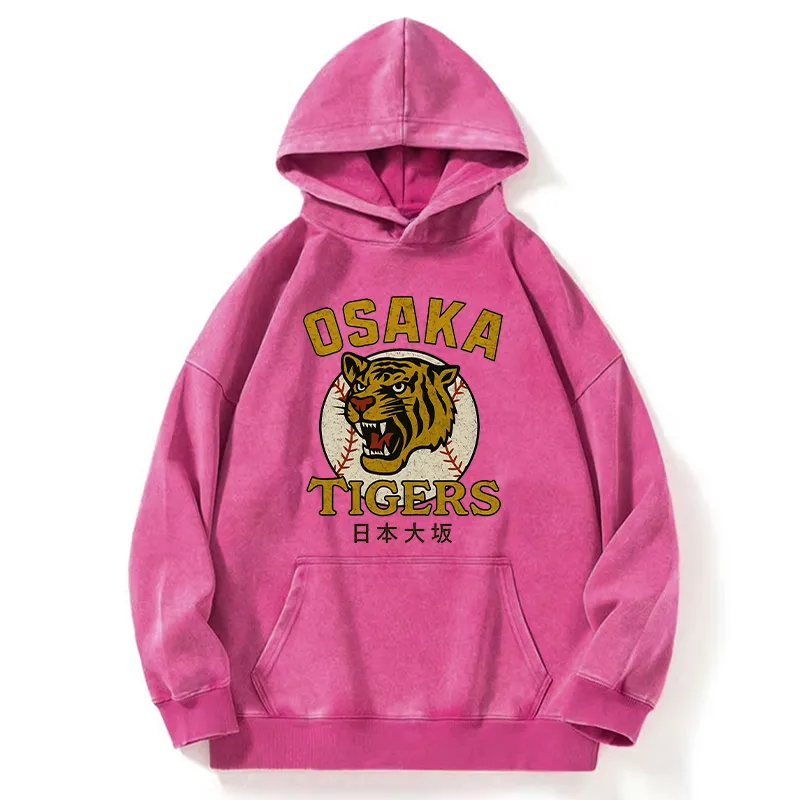 Tokyo-Tiger Funny Osaka Tigers Washed Hoodie