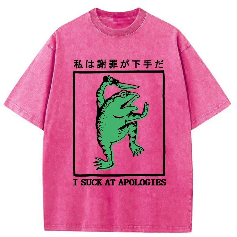Tokyo-Tiger I Suck At Apologies Washed T-Shirt