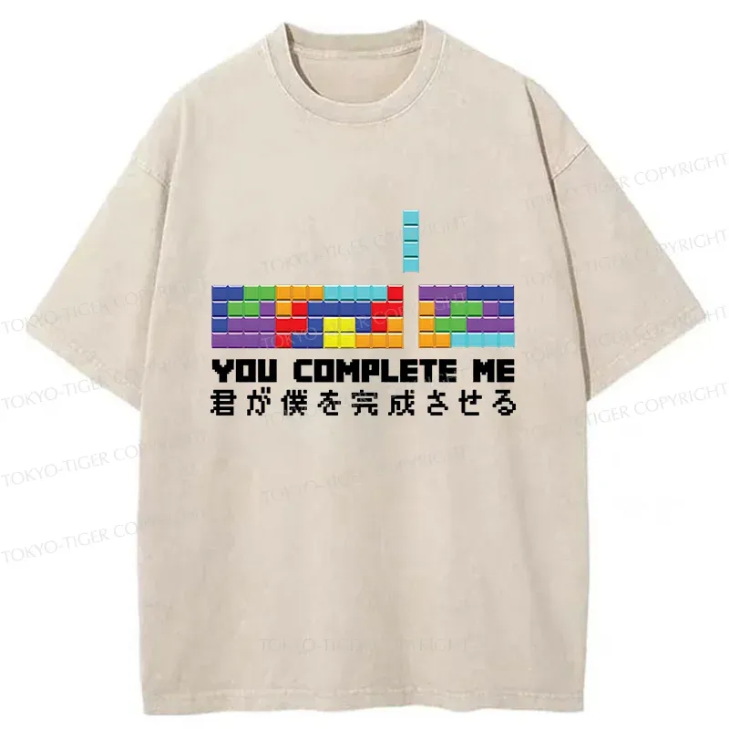 Tokyo-Tiger Lack Of Perfect Tetris Washed T-Shirt