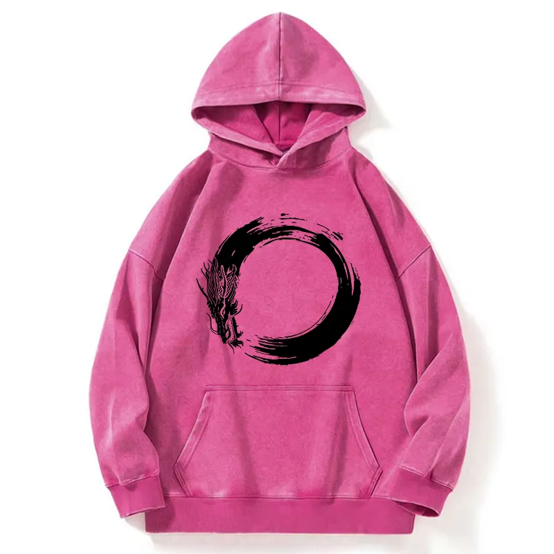 Tokyo-Tiger Dragon's Circle Washed Hoodie