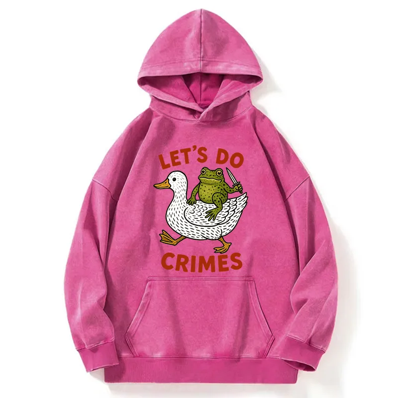 Tokyo-Tiger Frog Ready To Commit Crime Washed Hoodie
