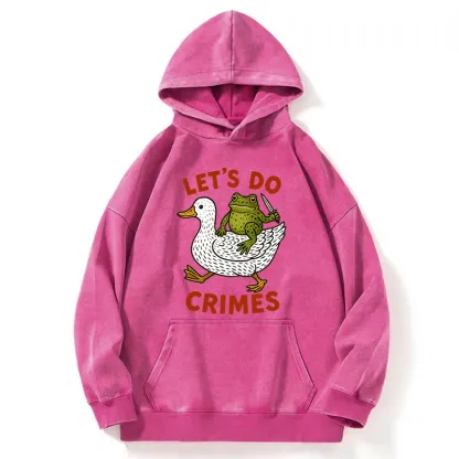 Tokyo-Tiger Frog Ready To Commit Crime Washed Hoodie