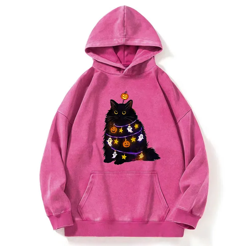 Tokyo-Tiger Halloween Cat Washed Hoodie
