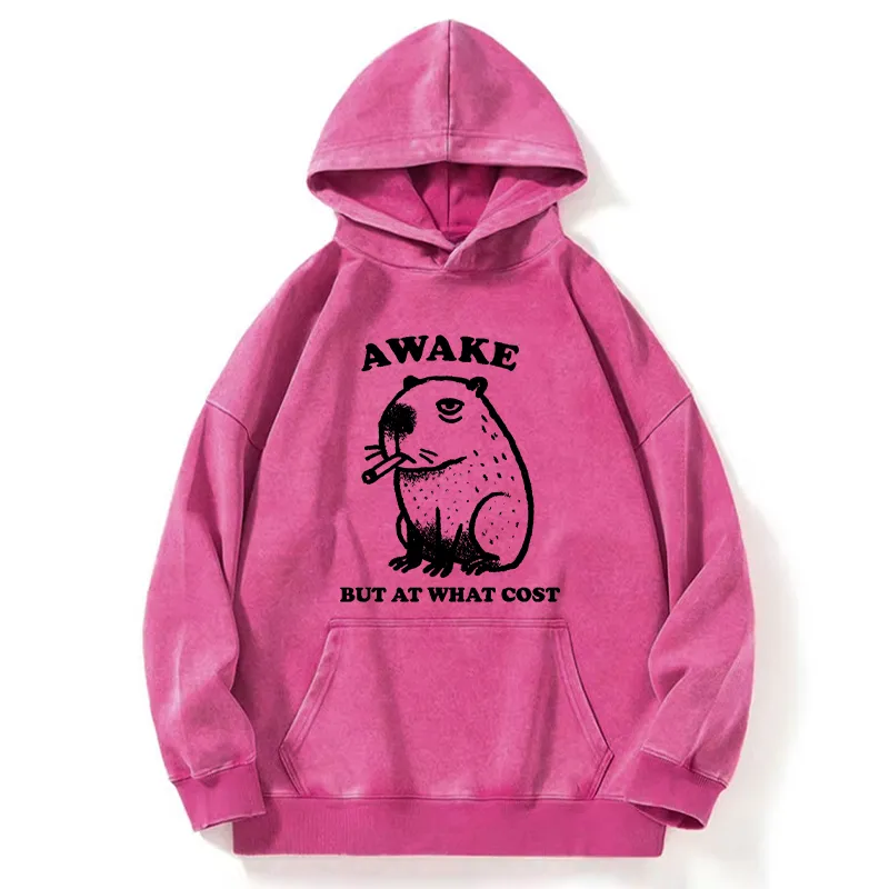 Tokyo-Tiger Smoking Capybara Washed Hoodie