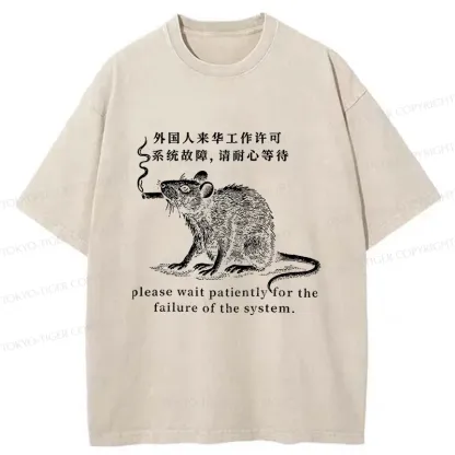 Tokyo-Tiger Travel Permit Washed T-Shirt